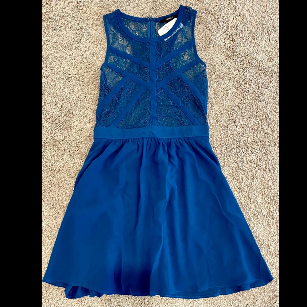 Forever 21 Little Blue/Teal Dress, Small